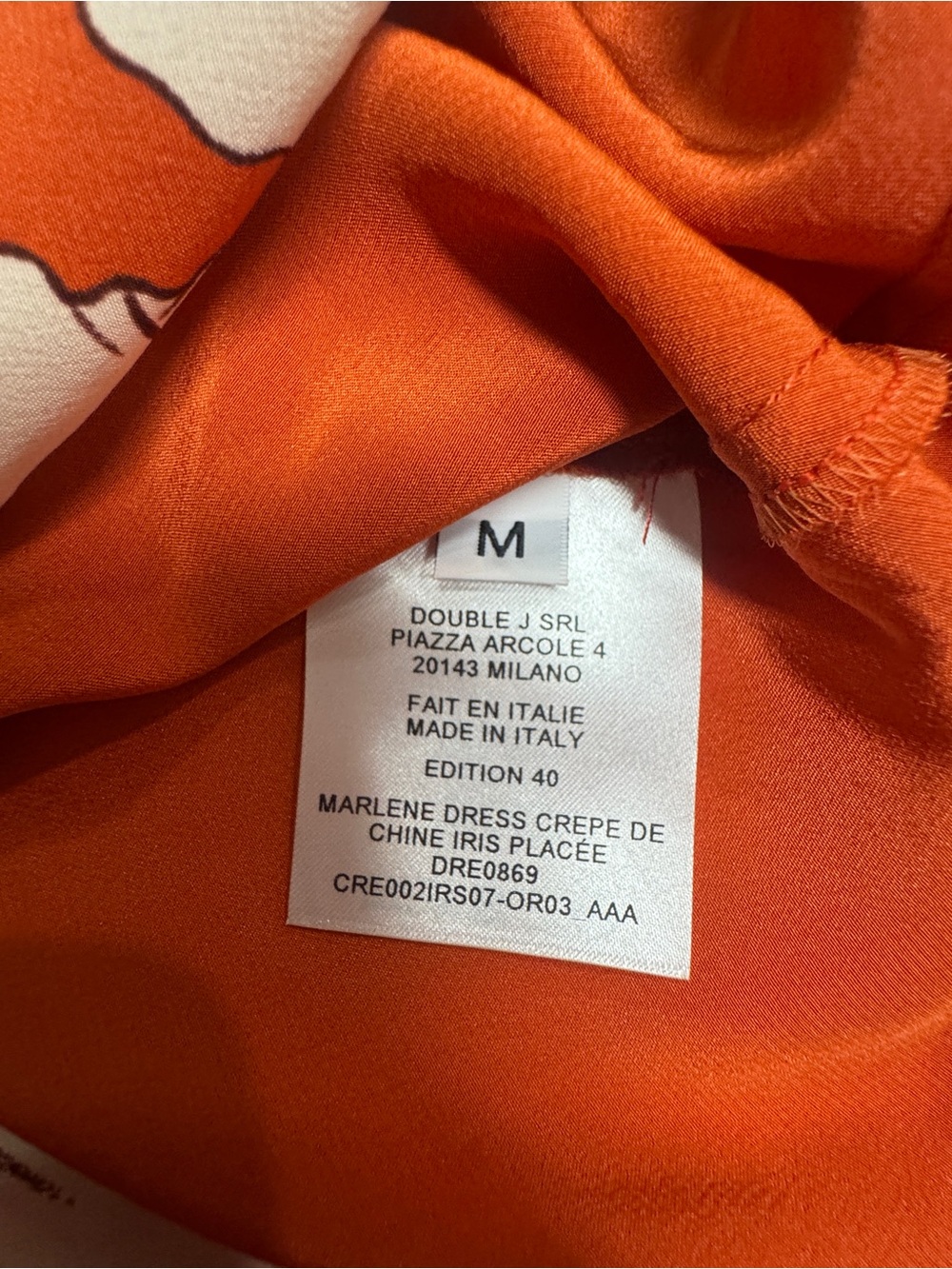 La DoubleJ Marlene Iris Placée Silk Orange Maxi Dress in Medium - Picture 14 of 15